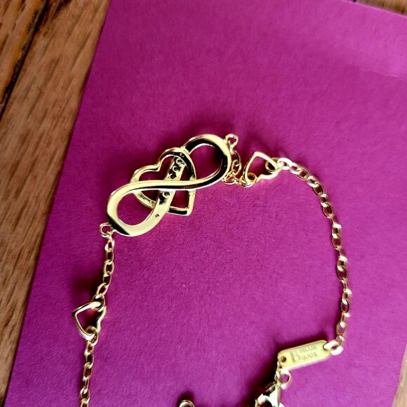 Billie Bijoux Bracelet 925 Sterling Silver Infinity Heart White Gold Plated - Picture 4 of 9